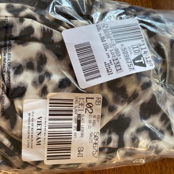 TrimShaper Women's Carmela leopard Underwire crossback one piece swimsuit size 8 - Picture 7 of 16